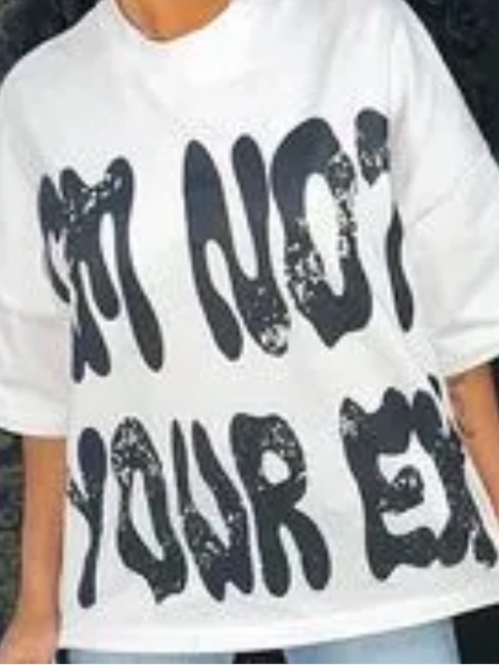 🖤IM NOT YOUR EX WHITE MANFINITY TEE SIZE XL🖤